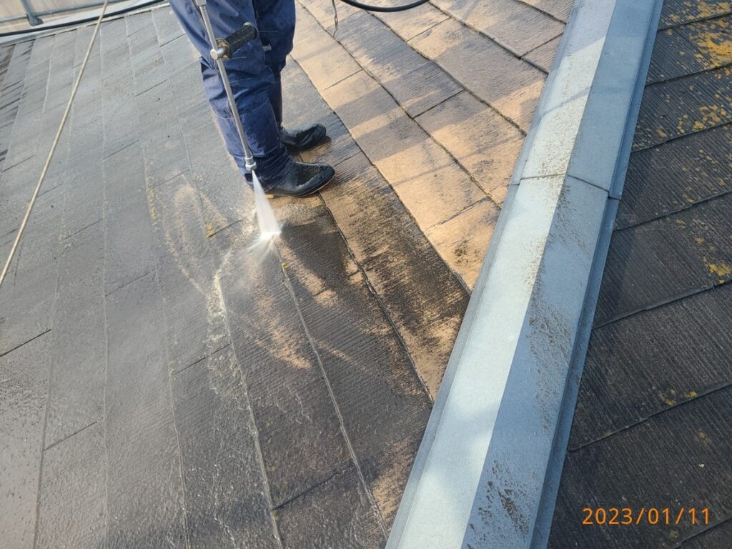 屋根高圧洗浄