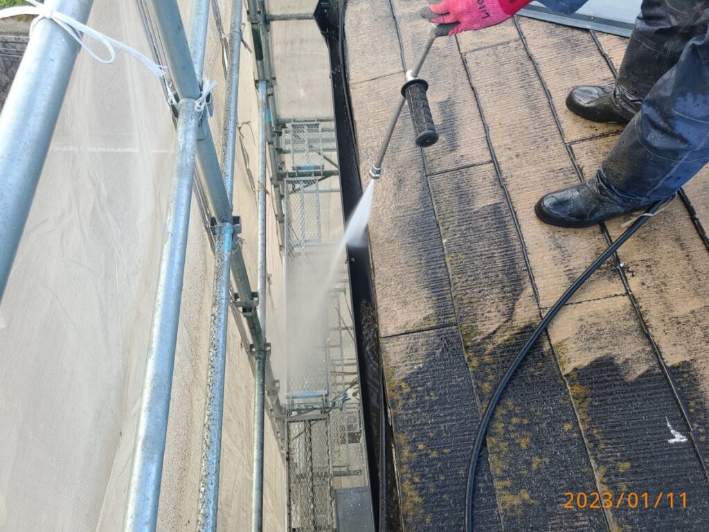 屋根板金高圧洗浄