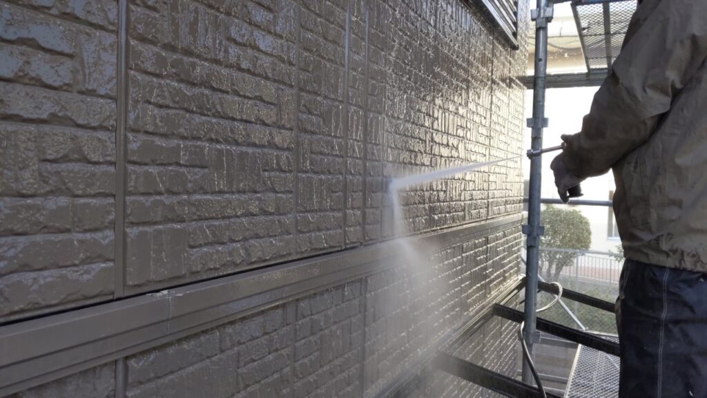 高圧洗浄　外壁